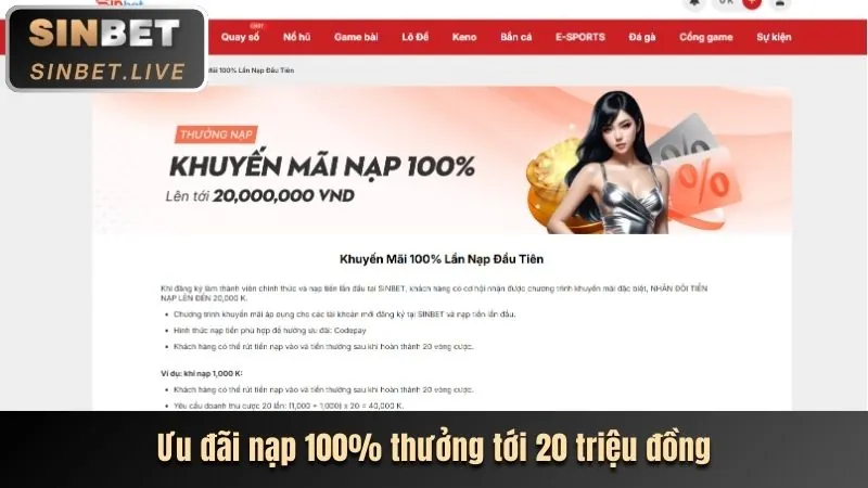 Thưởng chào mừng khi tải app lần đầu 123b Win